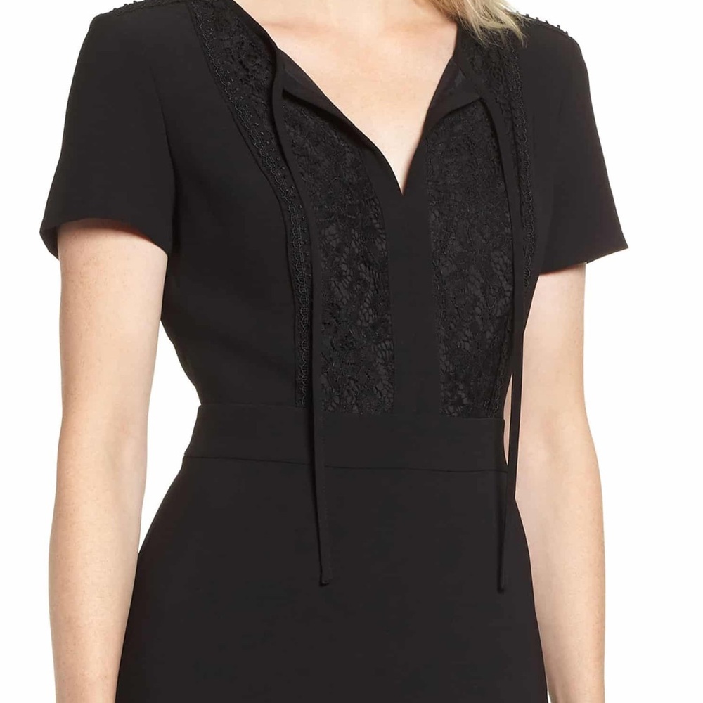 Karl Lagerfeld Paris 🌹 Lace Bib Sheath Dress - Picture 2 of 6